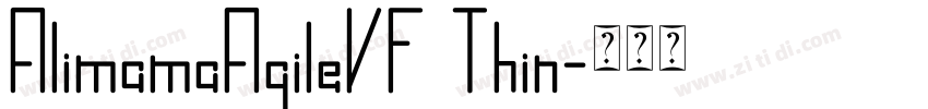 AlimamaAgileVF Thin字体转换